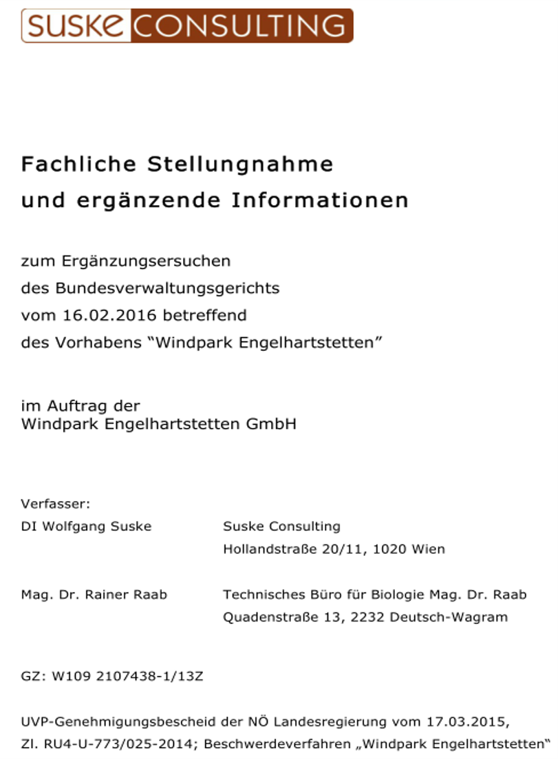 Fachliche Stellungnahme